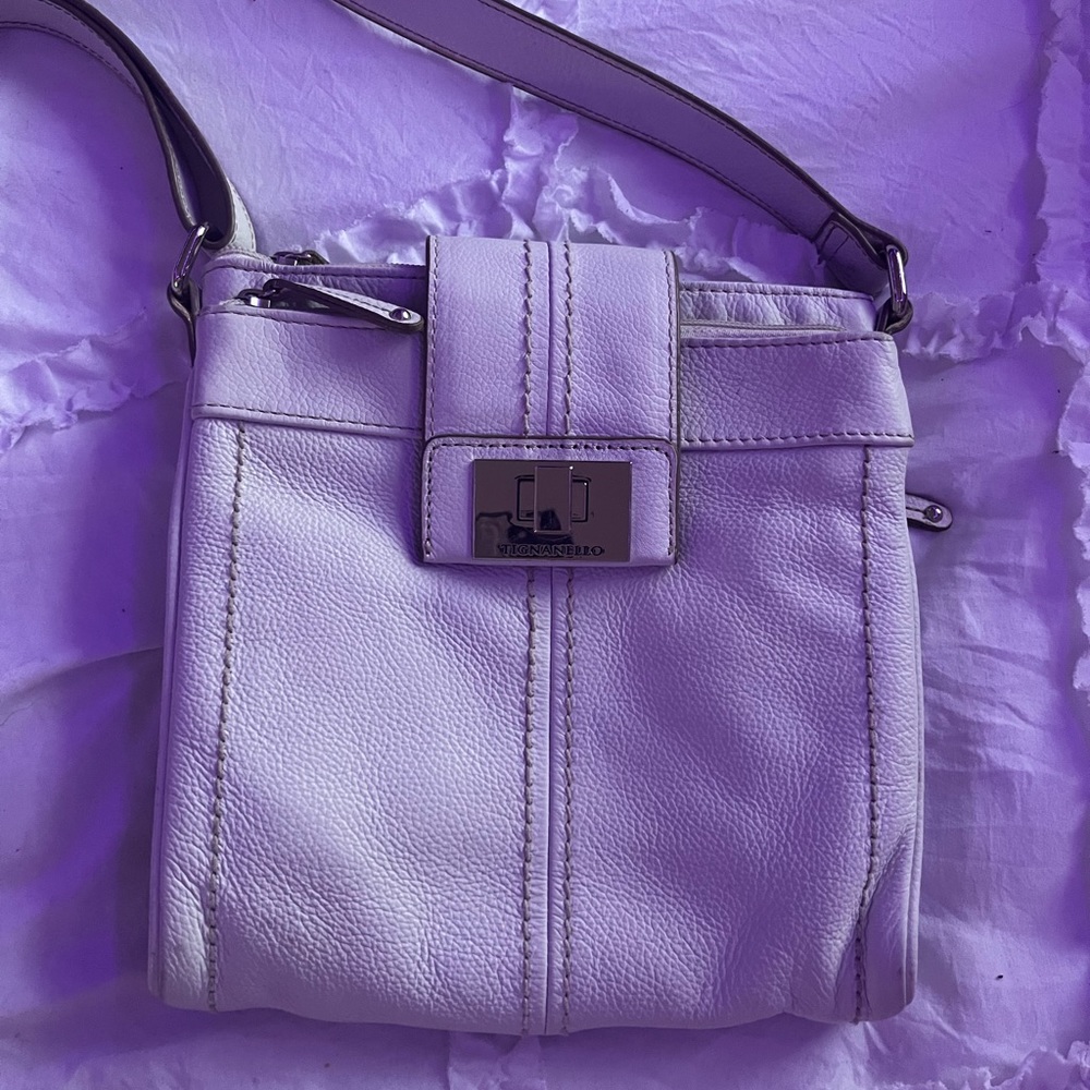 Tignanello Leather Crossbody Purse - Women | Color: White